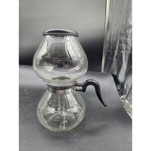 Vintage Silex Vacuum Pyrex Glass Double Bubble Percolator 8 Cup Coffee Maker